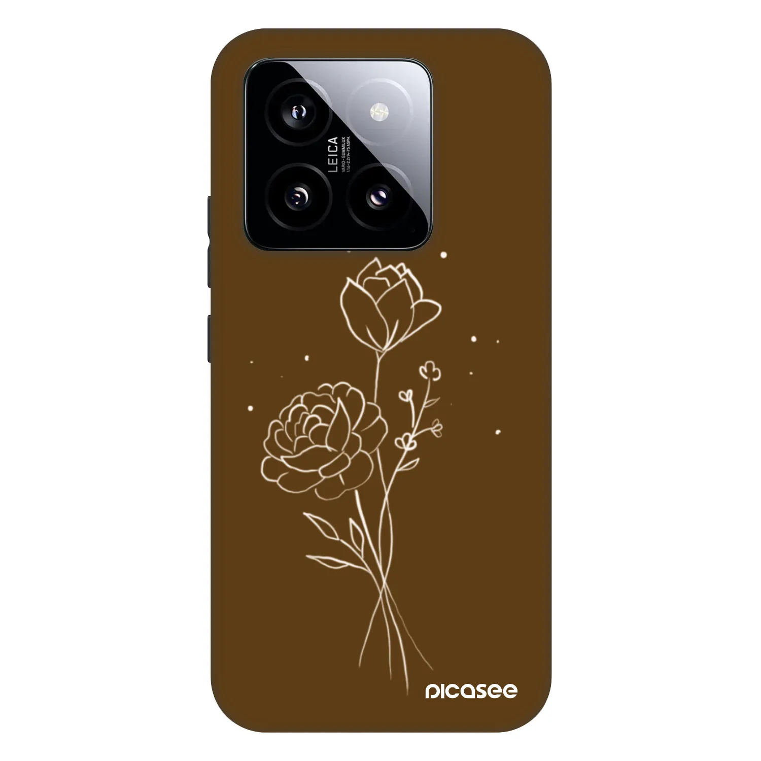 Picasee Fashion Case za Xiaomi 14 - Brown flowers