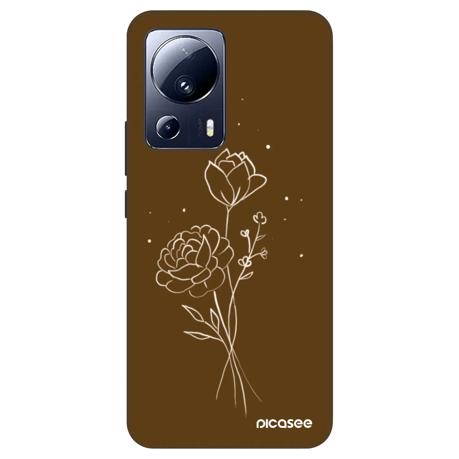 Picasee Fashion Case za Xiaomi 13 Lite - Brown flowers
