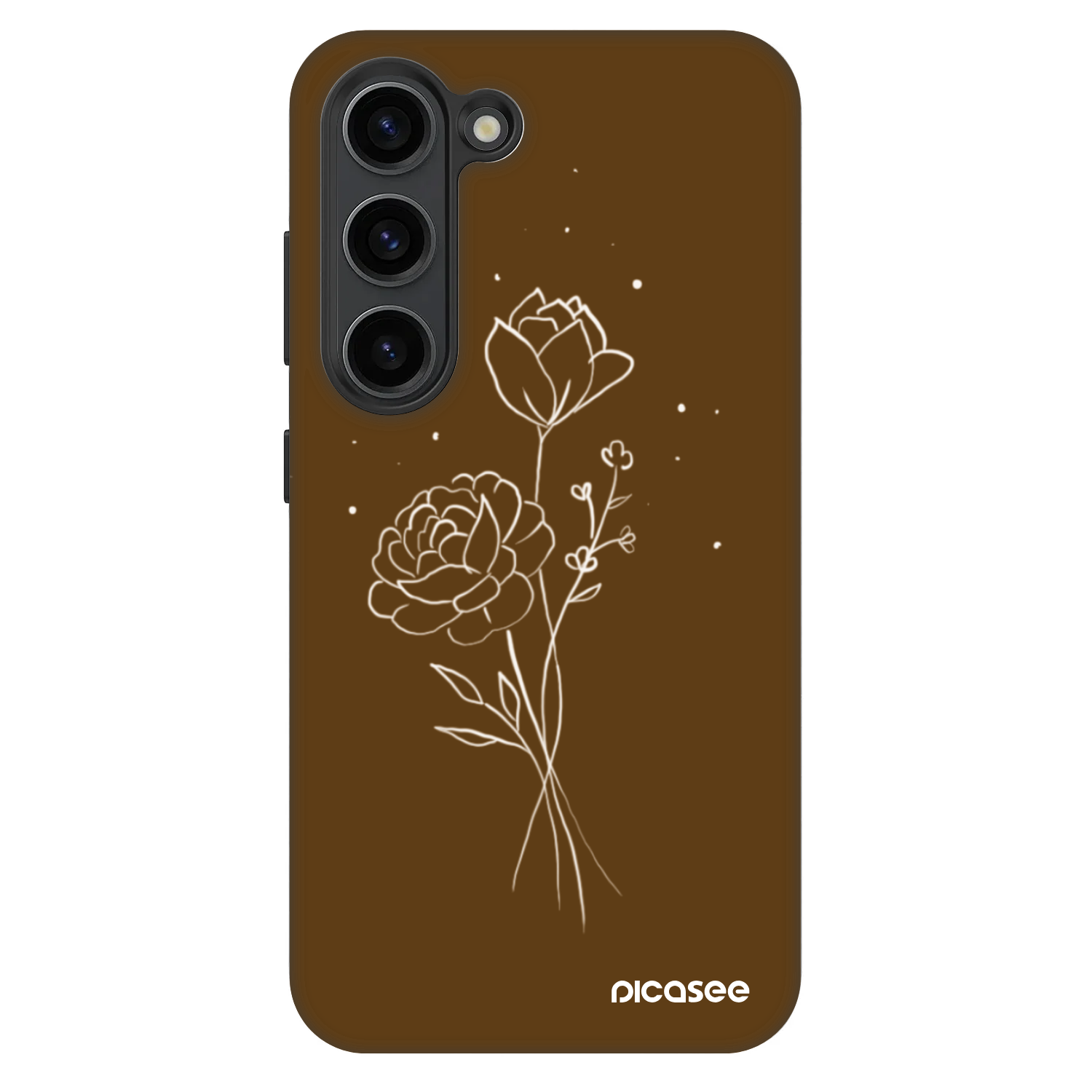 Picasee Fashion Case za Samsung Galaxy S23+ 5G - Brown flowers