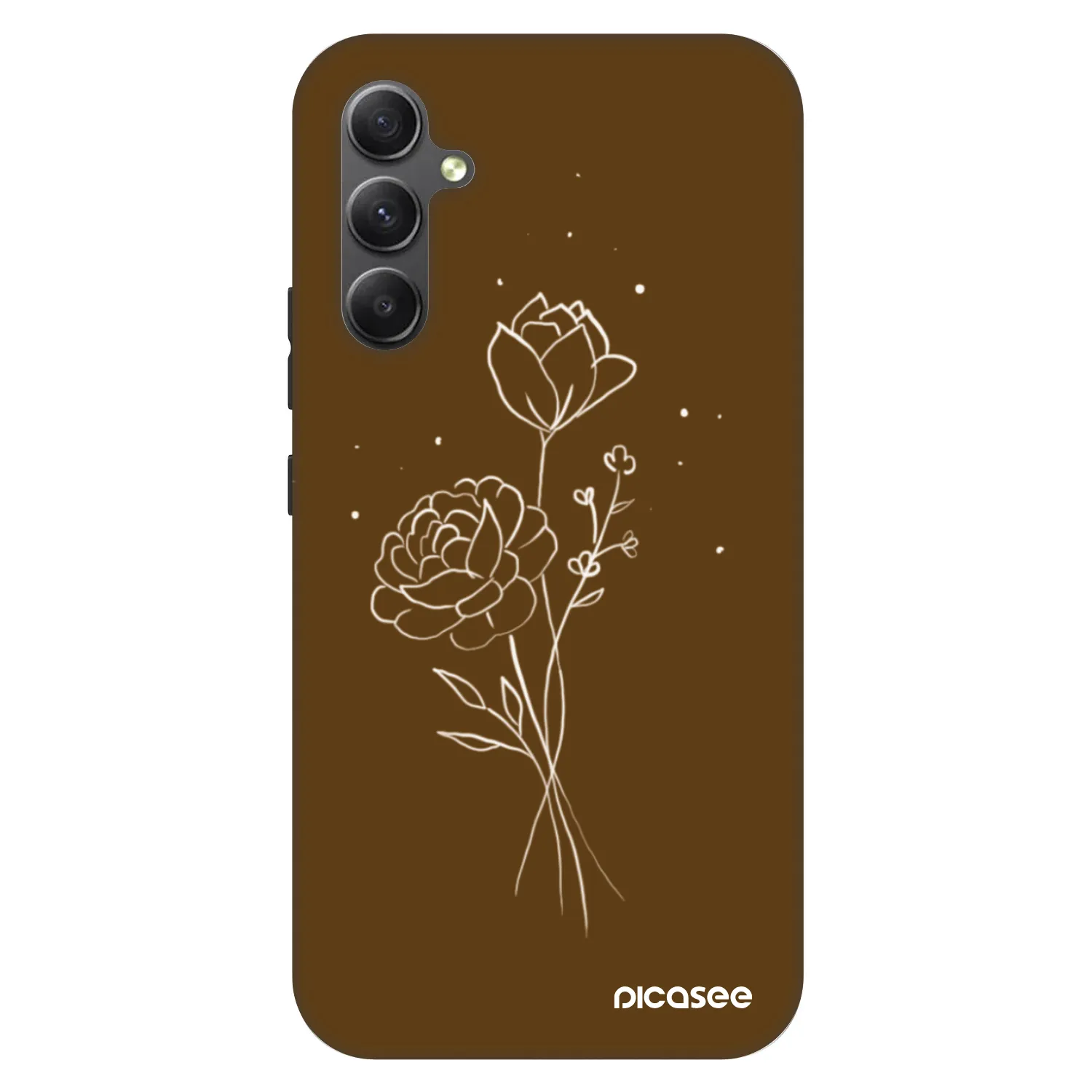 Picasee Fashion Case za Samsung Galaxy A34 5G A346B - Brown flowers