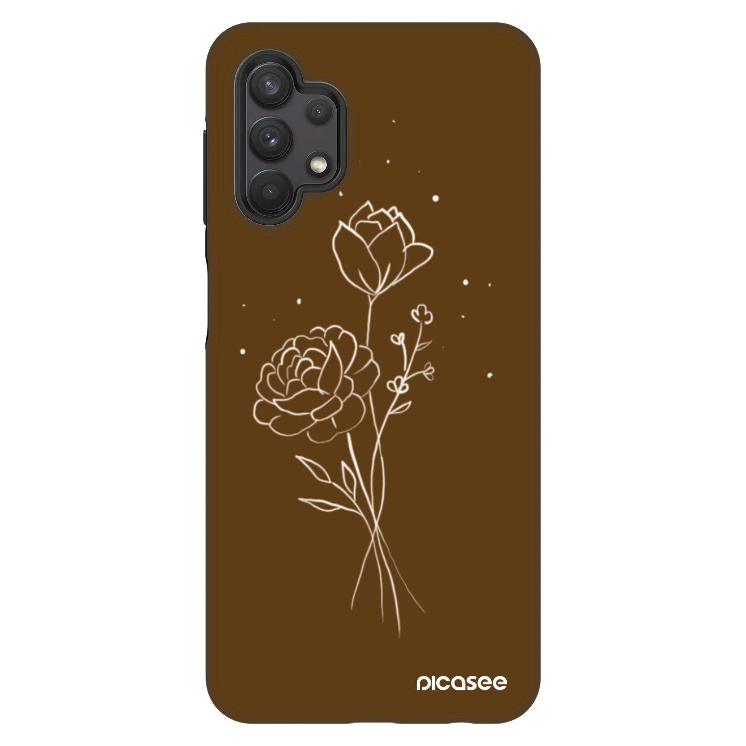 Picasee Fashion Case za Samsung Galaxy A32 5G A326B - Brown flowers