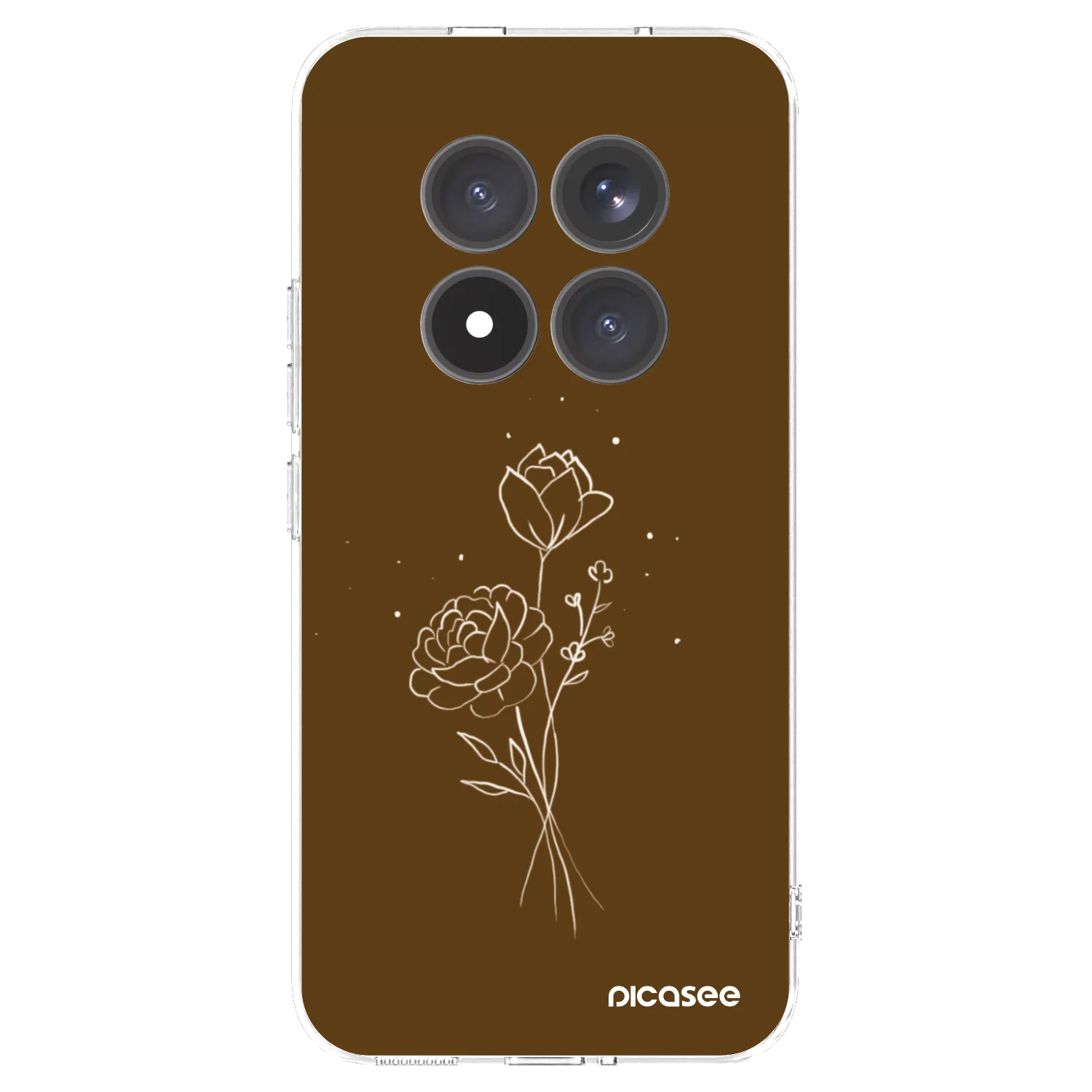 Picasee silikonska prozirna maskica za Xiaomi Redmi Note 15 Pro+ - Brown flowers