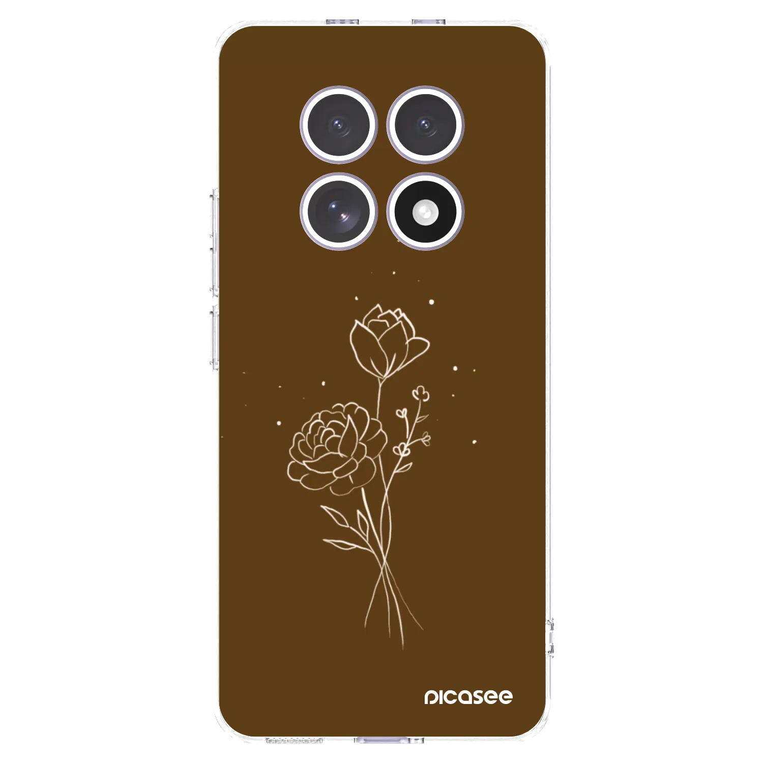 Picasee silikonska prozirna maskica za Xiaomi Redmi Note 15 - Brown flowers