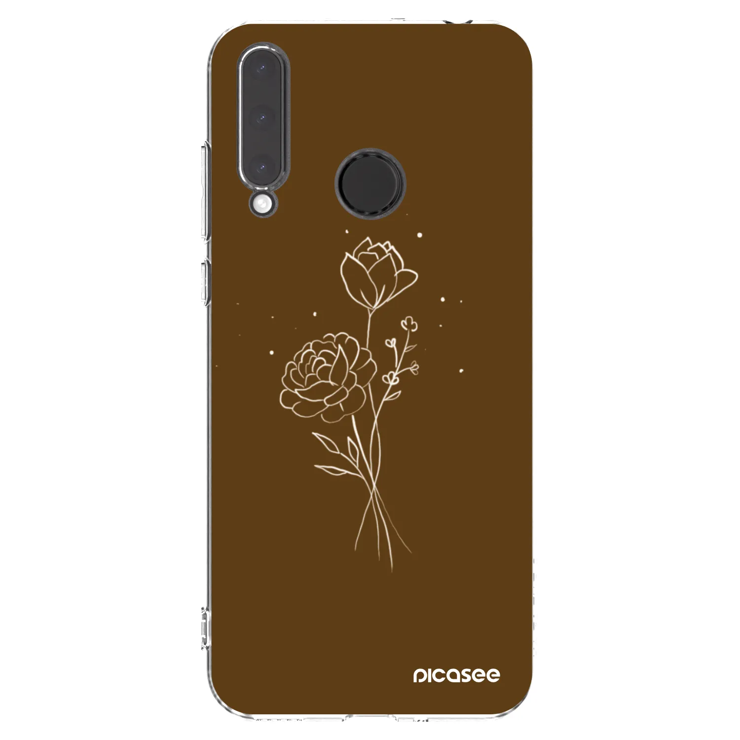 Picasee silikonska prozirna maskica za Honor 20 Lite - Brown flowers