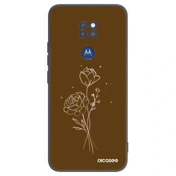 Maskica za Motorola Moto G9 Play - Brown flowers