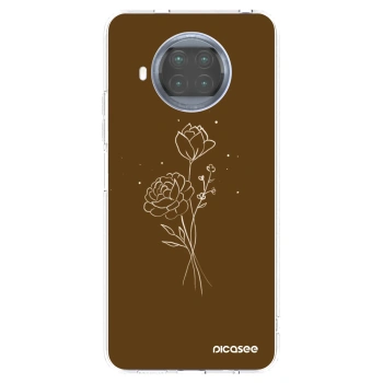 Picasee silikonska prozirna maskica za Xiaomi Mi 10T Lite - Brown flowers