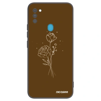 Maskica za Samsung Galaxy M11 - Brown flowers