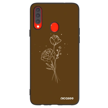 Maskica za Samsung Galaxy A20s - Brown flowers