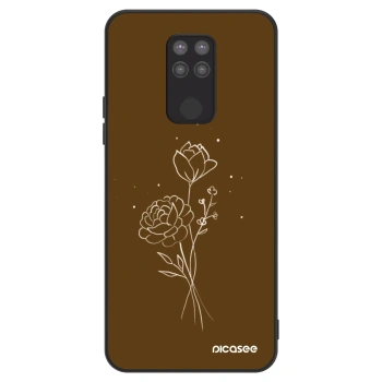 Maskica za Xiaomi Redmi Note 9 - Brown flowers