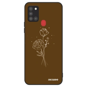 Maskica za Samsung Galaxy A21s - Brown flowers