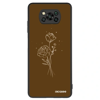 Maskica za Xiaomi Poco X3 - Brown flowers