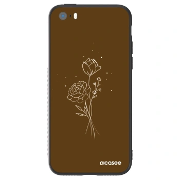 Maskica za Apple iPhone 5/5S/SE - Brown flowers