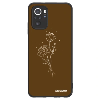 Maskica za Xiaomi Redmi Note 10 - Brown flowers