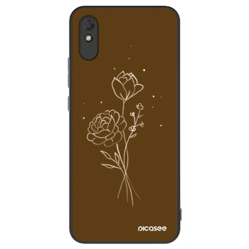 Maskica za Xiaomi Redmi 9A - Brown flowers