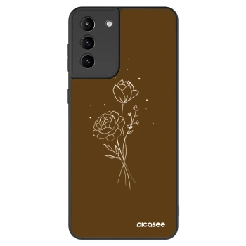 Maskica za Samsung Galaxy S21+ 5G G996F - Brown flowers