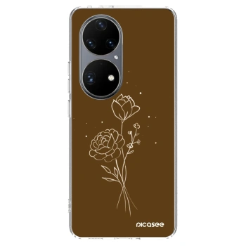Maskica za Huawei P50 - Brown flowers