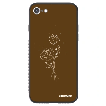 Picasee ULTIMATE CASE za Apple iPhone SE 2020 - Brown flowers