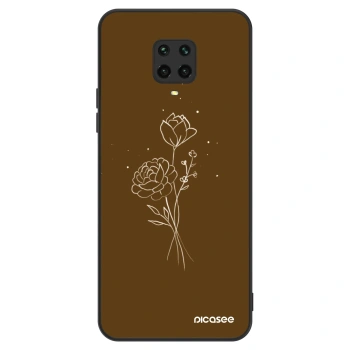 Maskica za Xiaomi Redmi Note 9S - Brown flowers