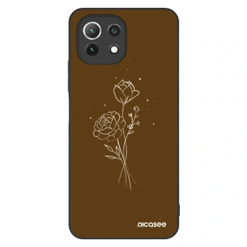 Maskica za Xiaomi Mi 11 Lite - Brown flowers