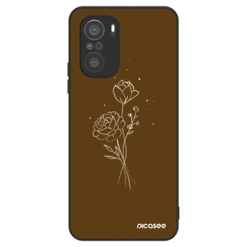 Maskica za Xiaomi Poco F3 - Brown flowers