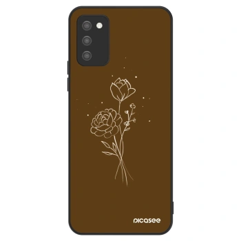 Maskica za Samsung Galaxy A02s A025G - Brown flowers