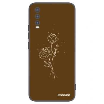 Maskica za Vivo Y20s - Brown flowers
