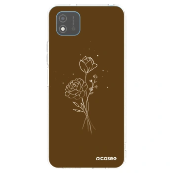 Picasee silikonska prozirna maskica za Realme C11 (2021) - Brown flowers