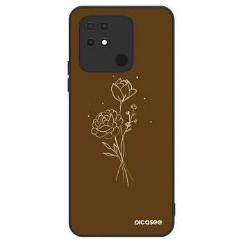 Maskica za Xiaomi Redmi 10C - Brown flowers