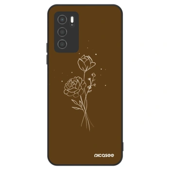 Maskica za OPPO A16 - Brown flowers