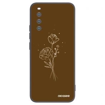 Maskica za Sony Xperia 10 IV 5G - Brown flowers