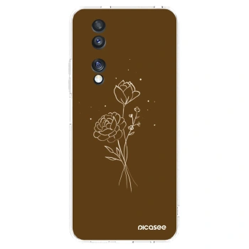 Picasee silikonska prozirna maskica za Honor 70 - Brown flowers