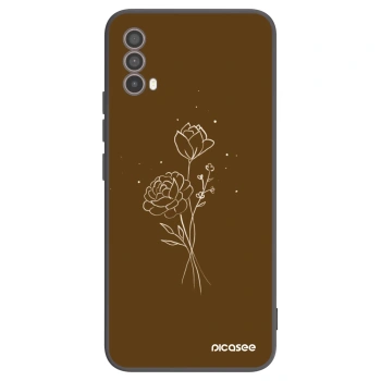 Maskica za Motorola Moto E40 - Brown flowers