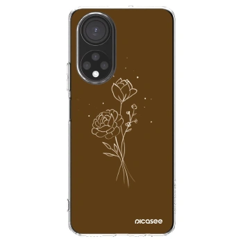 Picasee silikonska prozirna maskica za Honor X7 - Brown flowers
