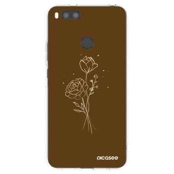 Picasee silikonska prozirna maskica za Xiaomi Redmi A1 - Brown flowers