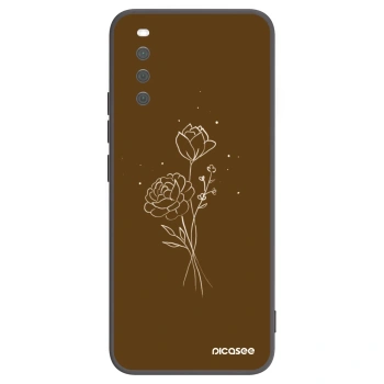 Maskica za Sony Xperia 10 III - Brown flowers
