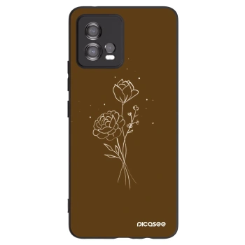 Maskica za Motorola Moto G72 - Brown flowers