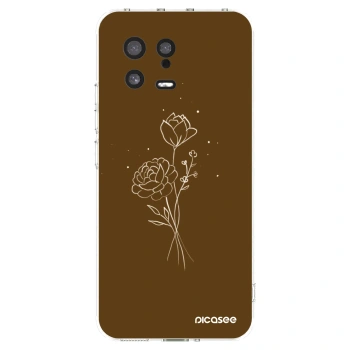 Picasee silikonska prozirna maskica za Xiaomi 13 - Brown flowers