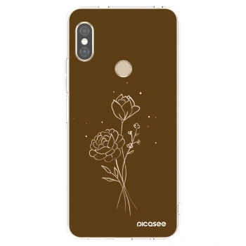 Maskica za Xiaomi Redmi Note 5 Global - Brown flowers
