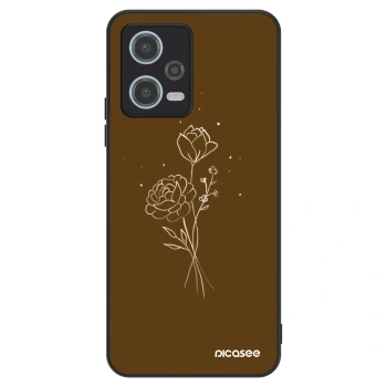 Maskica za Xiaomi Redmi Note 12 5G - Brown flowers