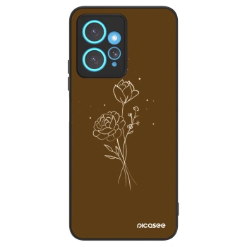 Maskica za Xiaomi Redmi Note 12 4G - Brown flowers