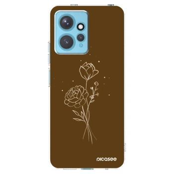 Picasee silikonska prozirna maskica za Xiaomi Redmi Note 12 4G - Brown flowers