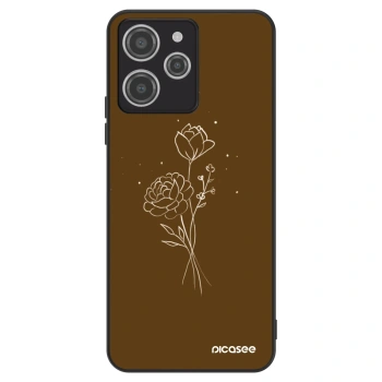 Maskica za Xiaomi Redmi 12 4G - Brown flowers