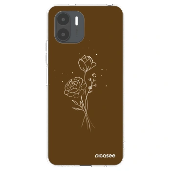 Picasee silikonska prozirna maskica za Xiaomi Redmi A2 - Brown flowers