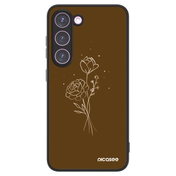Picasee ULTIMATE CASE PowerShare za Samsung Galaxy S23 5G - Brown flowers