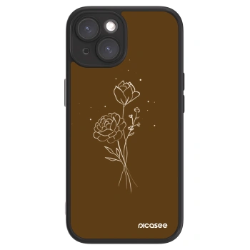 Maskica za Apple iPhone 15 - Brown flowers