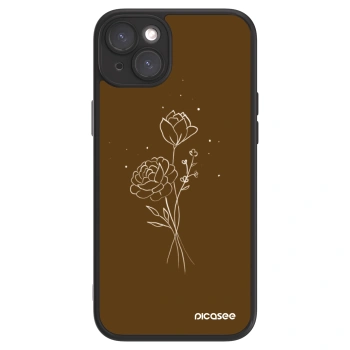 Picasee ULTIMATE CASE MagSafe za Apple iPhone 15 Plus - Brown flowers