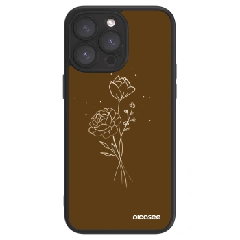 Picasee ULTIMATE CASE MagSafe za Apple iPhone 15 Pro Max - Brown flowers