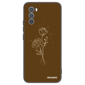 Maskica za Motorola Moto G62 - Brown flowers