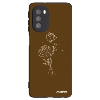 Maskica za Motorola Moto G51 - Brown flowers