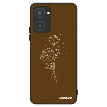 Maskica za Realme 10 4G - Brown flowers